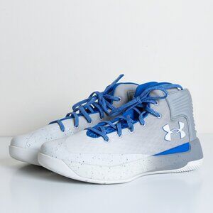 Under Armour Stephen Curry Basketball Shoes Curry 3Zer0 Gray Blue NEW